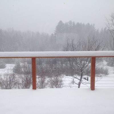 snowy deck